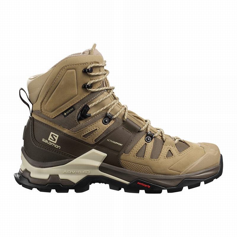 SALOMON QUEST 4 GORE-TEX Philippines - Men's Hiking Boots - Brown | 357914-KWU